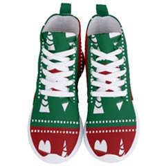 Christmas-04 Women s Lightweight High Top Sneakers by nateshop