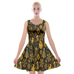 Christmas Velvet Skater Dress by nateshop