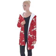 Christmas-merry Christmas Longline Hooded Cardigan by nateshop