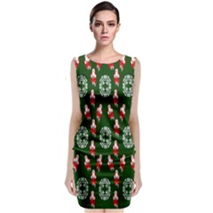 Christmas-09 Sleeveless Velvet Midi Dress by nateshop