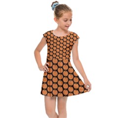 Cute Pumpkin Black Small Kids  Cap Sleeve Dress by ConteMonfrey