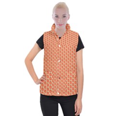 Cute Pumpkin Small Women s Button Up Vest by ConteMonfrey