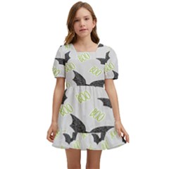 Boo! Bat Rain - Halloween Decor  Kids  Short Sleeve Dolly Dress by ConteMonfrey