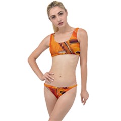 Orange Leaves Nature Pattern The Little Details Bikini Set by Wegoenart