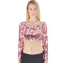 Merry-christmas Long Sleeve Crop Top by nateshop