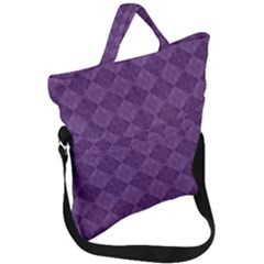 Purple Fold Over Handle Tote Bag by nateshop