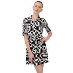 Ellipse Belted Shirt Dress by nateshop