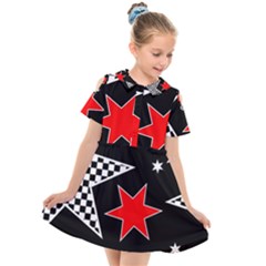 Stars Kids  Short Sleeve Shirt Dress by nateshop