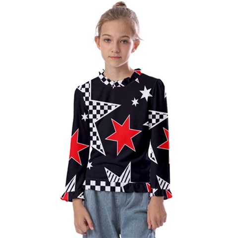 Stars Kids  Frill Detail Tee by nateshop