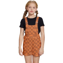 Halloween Black Orange Spider Web   Kids  Short Overalls by ConteMonfrey