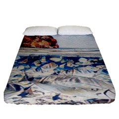 Fishes In Lake Garda Fitted Sheet (queen Size) by ConteMonfrey