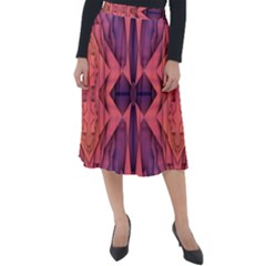 Pattern Colorful Background Classic Velour Midi Skirt 