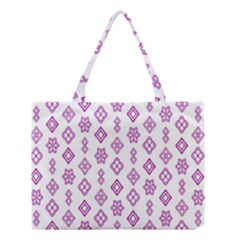 Geometric Pattern Purple Pattern Medium Tote Bag