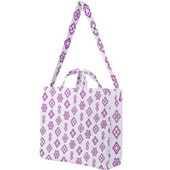 Geometric Pattern Purple Pattern Square Shoulder Tote Bag