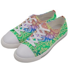 Hippie Fabric Background Tie Dye Men s Low Top Canvas Sneakers by Ravend