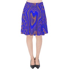 Optical Illusion Illusion Pattern Velvet High Waist Skirt