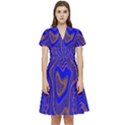 Optical Illusion Illusion Pattern Short Sleeve Waist Detail Dress View1