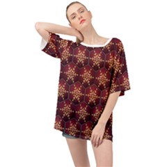 Background Pattern Icon Design Oversized Chiffon Top