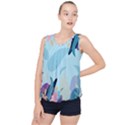 Illustration Leaves Leaf Nature Background Plant Bubble Hem Chiffon Tank Top View1