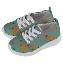 Background Flower Plant Leaves Kids  Lightweight Sports Shoes