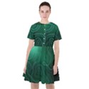 Green Line Shape Stripe Corolla Sailor Dress View1