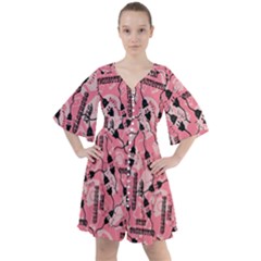 Connection Get Connected Technology Boho Button Up Dress by Ravend
