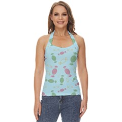 Toffees Candy Sweet Dessert Basic Halter Top