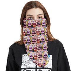 Funny Monsters Teens Collage Face Covering Bandana (triangle) by dflcprintsclothing