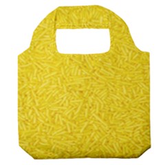 Bright Yellow Crunchy Sprinkles Premium Foldable Grocery Recycle Bag by nateshop