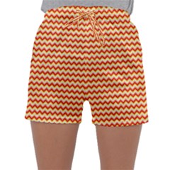 Pattern Zig Zag Stripe Geometric Sleepwear Shorts