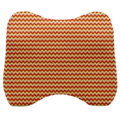 Pattern Zig Zag Stripe Geometric Velour Head Support Cushion by Ravend