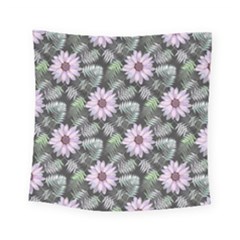 Flower Petal Spring Watercolor Square Tapestry (small)