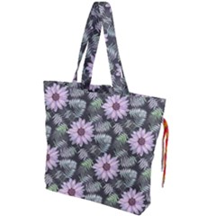 Flower Petal Spring Watercolor Drawstring Tote Bag