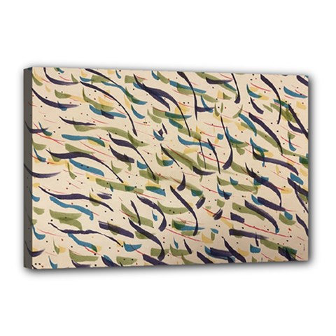 Abstract Pattern Freestyle Painting Canvas 18  X 12  (stretched) by Wegoenart