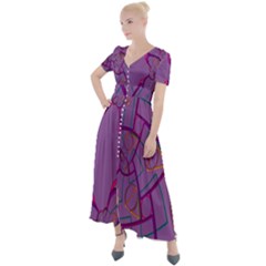 Abstract-1 Button Up Short Sleeve Maxi Dress by nateshop