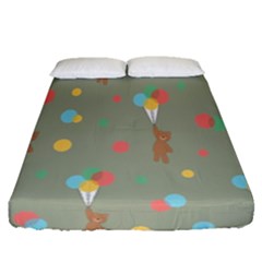Bear 1 Fitted Sheet (queen Size) by nateshop
