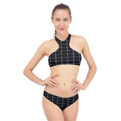 Box Black High Neck Bikini Set by nateshop