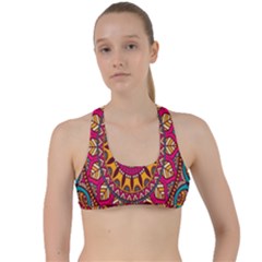 Buddhist Mandala Criss Cross Racerback Sports Bra by nateshop