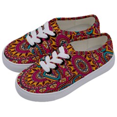 Buddhist Mandala Kids  Classic Low Top Sneakers by nateshop