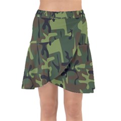 Camouflage-1 Wrap Front Skirt by nateshop