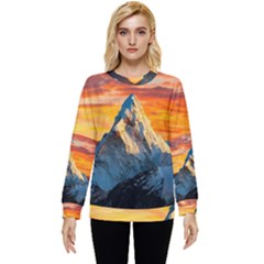 Himalaya Mountains Landscape  Nature Hidden Pocket Sweatshirt by danenraven