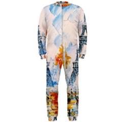 Eiffel Tower Landmark Architecture  Artistic Onepiece Jumpsuit (men)