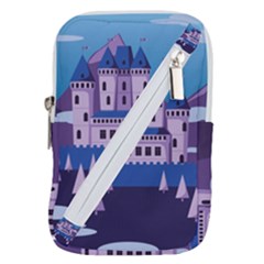 Illustration Castle Mountain Tower Sky Belt Pouch Bag (small) by danenraven