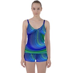 Space Design Abstract Sky Storm Tie Front Two Piece Tankini by danenraven