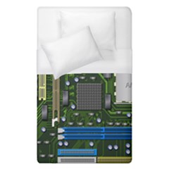 Illustration Motherboard Pc Computer Duvet Cover (single Size) by danenraven