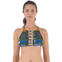 Illustration Motherboard Pc Computer Perfectly Cut Out Bikini Top by danenraven