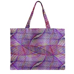 Purple Background Abstract Pattern Zipper Mini Tote Bag by Wegoenart
