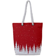 Merry Cristmas,royalty Full Print Rope Handle Tote (small) by nateshop
