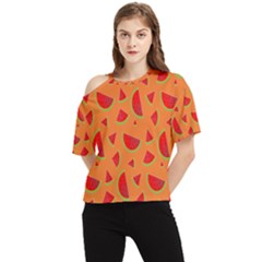 Fruit 2 One Shoulder Cut Out Tee by nateshop