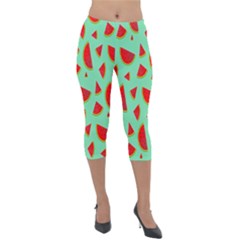 Fruit5 Lightweight Velour Capri Leggings  by nateshop